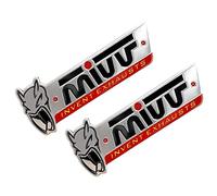 2pcs / Lot Accessoires de Moto en Aluminium tuyaux d'échappement Autocollant résistant à la Chaleur du Tuyau (Color : Set A (2 in 1))