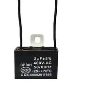 2pcs/lot CBB61 2UF 400V fan capacitor NWPNLXEA