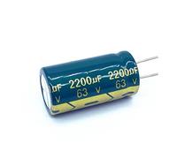 2pcs/lot high frequency low impedance 63V 2200UF aluminum electrolytic capacitor size 18 * 35 2200UF 63V 20%