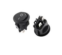 2Pcs/Lot Kcd1-2 Circular Switch Boat Shaped Rocker Power Supply Small Opening 20mm Red Button 6a 250v NWPNLXEA(Black-4Pins)