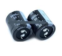 2Pcs/Lot NCC 6800uF 50V 50V6800uF 22X50 25X40/45/50 30x30/35/40 35x30 Snap-in PSU Amplifier Capacitor NWPNLXEA(50V6800uF 25x45 2Pcs)