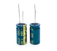 2pcs/lot RA03 450V 150UF size 18 * 30MM high frequency low impedance 400V150UF aluminum electrolytic capacitor 20% AUOQKQUT