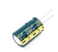 2pcs/lot RA03 450V 150UF size 18 * 30MM high frequency low impedance 400V150UF aluminum electrolytic capacitor 20% AUOQKQUT