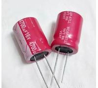 2PCS/LOT Red robe Aluminum Electrolytic Capacitor amplifier filtering capacitance 16v2200uf13x20 Capacitance Meters