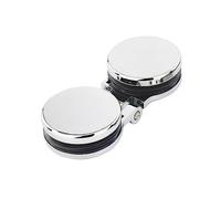 2pcs / lot rond porte vitrée Charnières, 90 de 180 degrés Douche Boîte de douche Couverture décorative de la charnière en verre sans cadre(Unilateral)