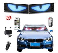 2PCS Lumière pour Yeux de Diable, 70 * 173mm Panneau Lumineux LED Voiture Yeux, Devil Eyes Light for Cars Window, Contrôle D'application Bluetooth, Programmable Afficheur LED pour Voiture, Magasin