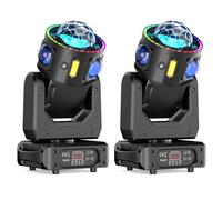 2PCS Lyre LED 150W Jeux de Lumière Rotation à 360° RGBW Lumières de scène Beam Moving Head pour soirées, Fête, Club, Discothèque, Salle de danse