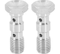 2pcs M10x1.25 Métrique Filetage Double Banjo Boulon Frein Raccord Adaptateur