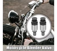 2pcs M5x0.8 Moto Vis Fourche Air Vis de Purge Valve Noir