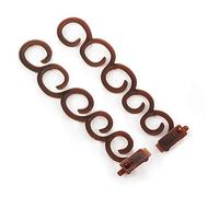 2Pcs Magique Cheveux Twist Centipede Styling Braid Clip Bâton Bun Maker Outil de Bricolage Café Nouveauté