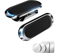 2pcs Magnetic Car Mounts 360° Rotation Magnetic Mobile Phone Holder Car Dashboard Holder For Iphone 16 15 Pro Xs Max Xr X 8 7, Black+Black