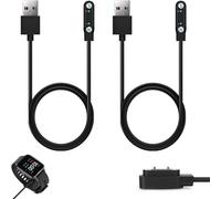 2pcs Magnetic Usb Charger Cable For Smartwatch 2 Pin 7.62mm Smart Watch Charger Smart Watch Fast Charging Cable Universal Compatibility 0.6m Black