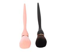 2pcs Makeup Brush Set Blush Professional Portable Soft Synthetic Fiber Loose Powder Brush Cosmetic Tool