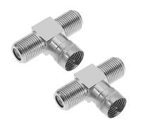 2pcs Mâle F-Type Connecteur à 2 Voies F-Type Femelle Y Répartiteur Antenne Adaptateur Convertisseur Coaxial Câble Répartiteur Connecteur pour FPV Antennes CB Radio Scanner