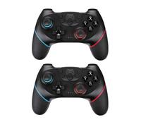2PCS Manette jeux vidéo sans fil pr Nintendo Switch, Bluetooth Manette Switch Pro, Switch controller avec Batterie Rechargeable
