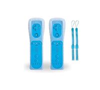 Manette Qumox 2pcs Manette Wiimote bleu compatible pour Nintendo Wii et Wii U -