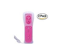 2pcs Manette Wiimote rose pour Nintendo Wii et Wii U -QUMOX®