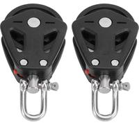 2pcs Marine Pulley Block acier inoxydable nylon haute performance haute capacité de charge universelle tête unique pour voilier kayaks canoës verrouillage