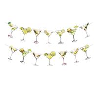 2pcs Martini Party Banner, Pre-Tringed Martini Party Decorations Divers Style Martini Glass Banner Espresso Martini Garland pour Anniversaire Bachelor Mariage Shower Party Fournitures