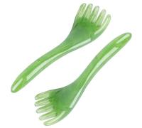 2pcs Masqueur de cheveux Salage du cuir chevelu pour la croissance des cheveux, masseur du cuir chevelu en résine, masseur portable et élégant à cinq dents de cuve Dredgers po