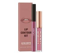 2PCS Mat Velvet Crayon à Lèvres & Rouge à Lèvres Set pour les femmes - Hautement Pigmenté, 3D Hydratant, Longue Durée Imperméable Anti-adhésif, Gloss à Lèvres (#2)