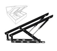 2Pcs Mécanisme de Levage Facile Pour Lit Conteneur, Tige Hydraulique de Levage de Cadre de Lit Double, Tige Hydraulique à VéRin à Gaz, CharnièRe de Levage de Lit Hydraulique Avec Vis(Francia,60cm/2ft)