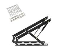 2pcs Mécanisme de Levage Hydraulique, Mécanisme Levage Hydraulique, Robuste & durable, Capacité de charge stable, Ouverture et fermeture en douceur, Support de lit Robuste à Levier pneumatique(Black,6