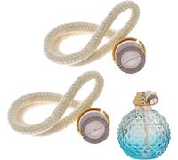 2pcs Mèches De Lampe À Huile,1.8cm Mèche De Remplacement De Lampe À Brûleur,Meche Pour Lampe Berger,Pour Diffuseur De Brûleur Laromathérapie(Or)