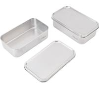 2PCS Metal Lunch Box 800ML Capacity 304 Stainless Steel Portable Food Storage Lunchbox for School (Boîte à lunch en métal pour l'école)