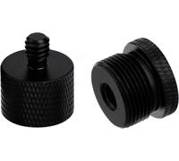 2pcs Mic Foot Adapter Screw Thread Adapter 1/4 Female to 5/8 Male 1/4 Male to 5/8 Female Tripod Screw Adapter for Camera Monitor Microphone Stand