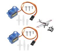 2PCS Micro Servo Moteurs 9G SG90, Kit de Moteur Micro servomoteur, Servomoteur 9G Micro Servo Motor, Mini Servo 9g Servo Kit Compatible pour Robots RC, Bateau Volant, Hélicoptères, Avions