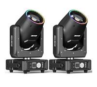 2PCS Mini 7R 230W Beam Lyre LED Lampe de scène Moving Head 13 couleurs 14 Gobos Jeu de Lumiere pour Disco Club Bar Mariage Noël Projecteurs Lumineux