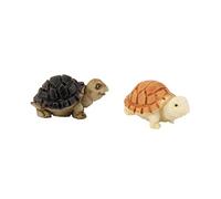 2pcs Mini Dollhouse Tortue Bonsai Tortue Miniature Décorations Figurine Micro Paysage Jardin féerique Jouet Animal Maison de poupée Ornement Bricolage Kit Chambre Enfants Décor Jaune et Noir