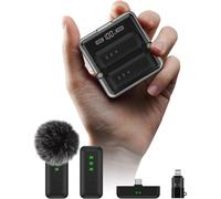 2Pcs Mini Microphone Lavalier Sans Fil Pour Iphone/Android/Pc/Ordinateur Portable Avec Lighting/Usb-C/Connecteur, Mode Suppression Du Bruit, 34H Pour Vidéos, Youtube, Vlog, Tiktok.