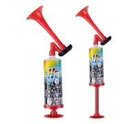 2PCS Mini Pompe à Main Air Corne CHUNLINLAODA-Cornes de Brume Corne de Brume Klaxon Sportif Son Fort Corne de Sports portative avec Pompe à Air pour Stade événements Sportifs Football Rug (rouge)