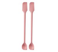 2pcs mini spatules en silicone, petits grattoirs multifonctionnels pour la cuisine, les cosmétiques et les pots, agitateur réutilisable pour la confiture, la lotion, les bouteilles étroites et minces