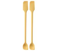 2pcs mini spatules en silicone, petits grattoirs multifonctionnels pour la cuisine, les cosmétiques et les pots, agitateur réutilisable pour la confiture, la lotion, les bouteilles étroites et minces