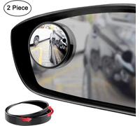 2pcs miroir aveugle miroir 360 degrés réglable HD -verre et ABS -corps convexe bâton rond pour voiture