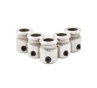 2PCS MK7 MK8 Extrudeur compatible Inertique de l'engrenage de conduite 5 mm Compatible avec 1. 75 mm 3. Filament 0 mm Imprimante 3D Pièce de remplacement de la poulie d'alimentation(Mk7 ID5 OD12mm)