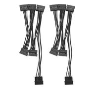 2PCS molex 4Pin IDE to 5 SATA 15Pin Hard Drive Power Supply Splitter Cable for DIY PC Sever 18AWG 4-Pin to 15-Pin Power