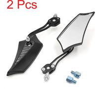 2pcs Motif serpent noir Rétroviseur Pentagone pour Moto