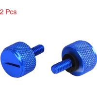 2pcs Motocyclette Bleu Aluminium Alliage Moleté Arrière Siège Boulon Vis pour harley davidson