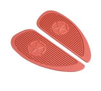 2PCS MOTOCYLOCE DE Carburant PADE GAUNE, Autocollants à gaz Panneaux latéraux du réservoir Protecteur pour Moto rétro (Orange)