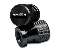 2PCS Motorcycle Aluminum Alloy Tire Wheel Decorate Parts Valve Stem Caps Cover Compatible with RS 125 RS 4 RS 660 Tuono RSV 1000/R(Black)