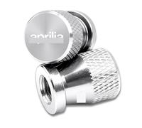 2PCS Motorcycle Aluminum Alloy Tire Wheel Decorate Parts Valve Stem Caps Cover Compatible with RS 125 RS 4 RS 660 Tuono RSV 1000/R(Silver)