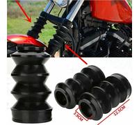 2pcs Motorcycle Fork Protective Cover Motorcycle Gaiters Gators Boots Black