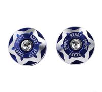 2PCS Motorcycle License Plate Screw Covers 6MM Aluminum(Blue)