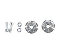 2PCS Motorcycle License Plate Screw Covers 6MM Aluminum(silver)