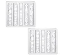 2pcs Moule à Charme Ongle Papillon, 3D Silicone Ruban Moule Ongles Noeud Réutilisable Transparent Gabarit Gravure pour Projet Artisanal DIY Femmes Décoration du Bout des Doigts