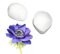 2pcs Moule en Silicone Pétales 3D Rose Fleur Moule à Fondant en Silicone Réutilisable Chocolat Gâteau Décoration Moule Fleur Pétales Moule Silicone DIY Bougies Argile Plâtre Art Artisanat Moule